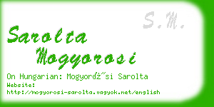 sarolta mogyorosi business card